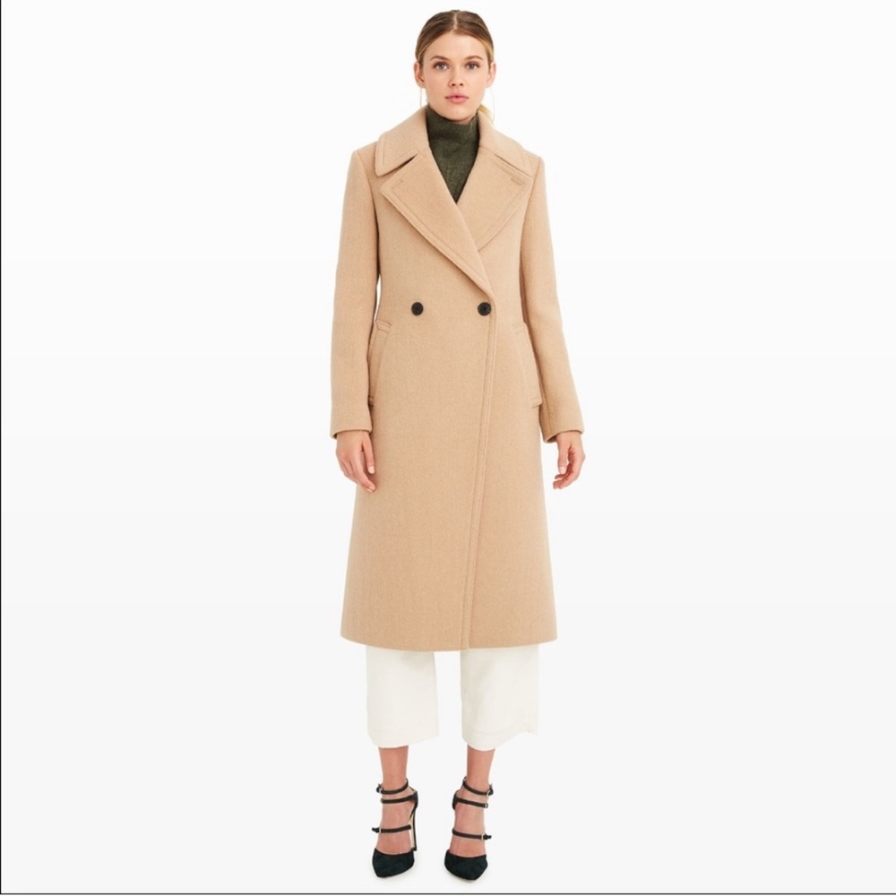 Club Monaco Tan Double-Breasted Coat